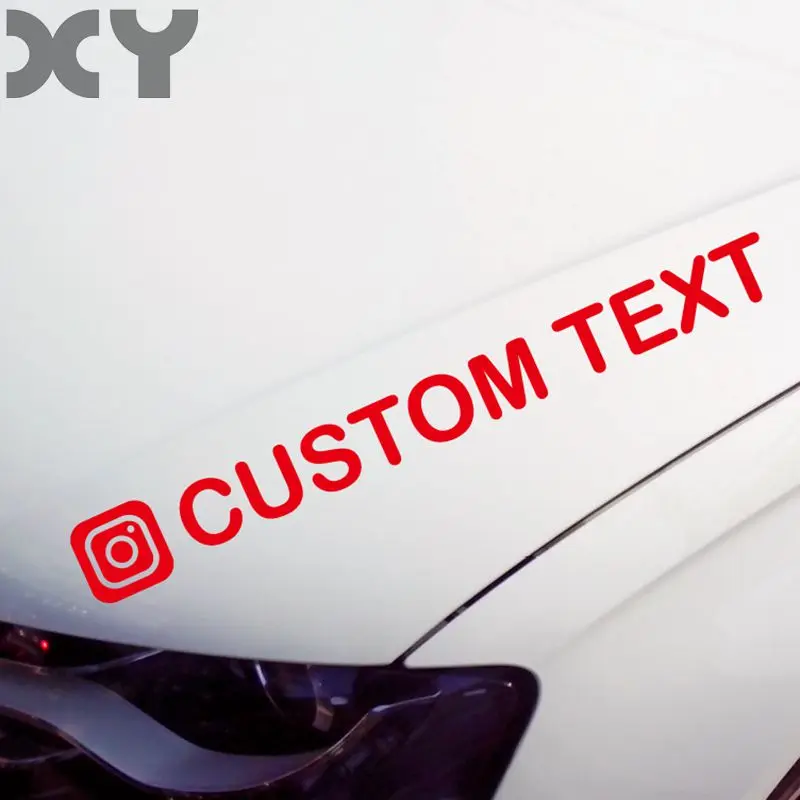 XY Personalized Custom Text For Instagram Username Waterproof Car and Motorcycle Sticker Bumper Sticker Drop Shipping