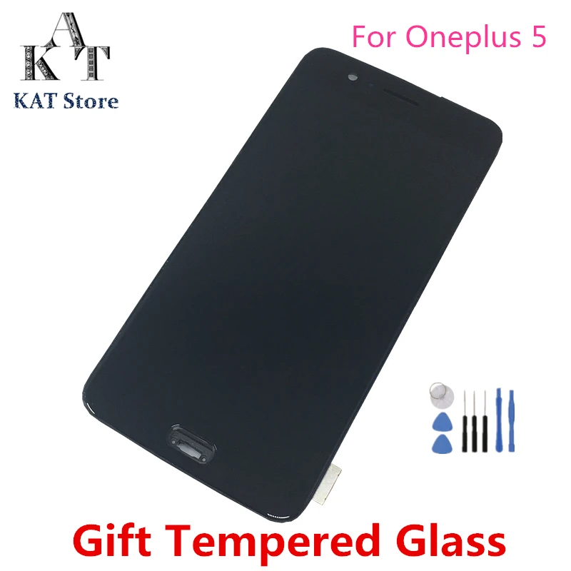 

LCD Screen Replacement For Oneplus 5 A5000 1+5 One Plus 5 100% Tested LCD Display Touch Screen With Frame 5.5 inch Black