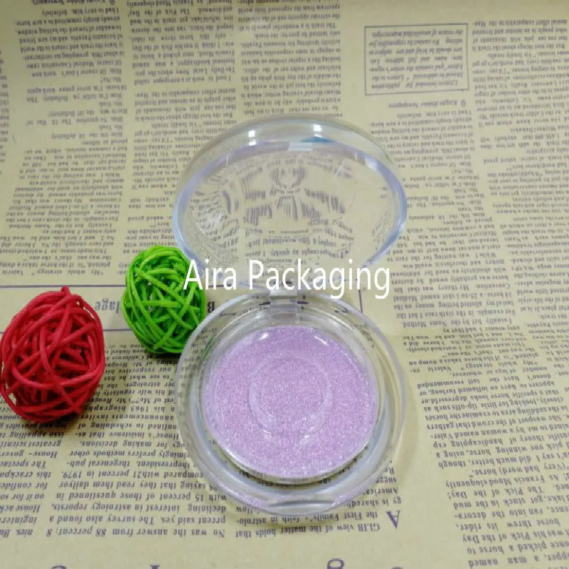 Empty Round Clear False Eyelashes Packing Container Women Eye Beauty Makeup Tool Empty Fake Eyelashes Refillable Case