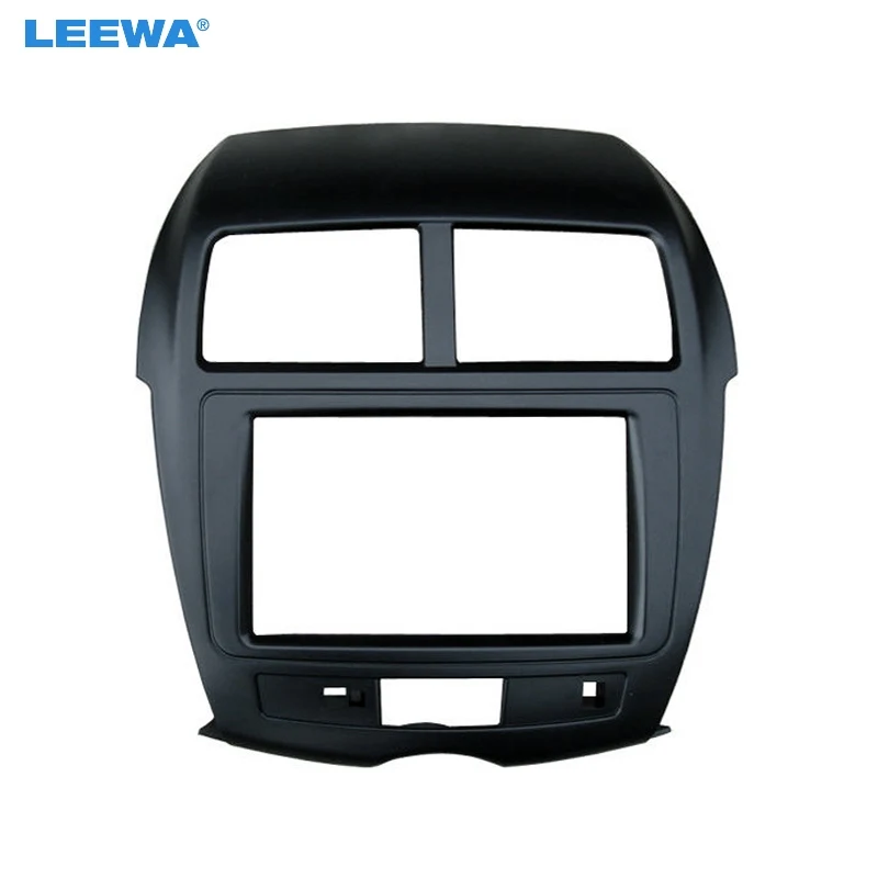 LEEWA Car 2DIN Radio Panel Fascia Refitting Frame for MITSUBISHI ASX CITROEN C4 Aircross PEUGEOT 4008 Plate Dash Mount Trim