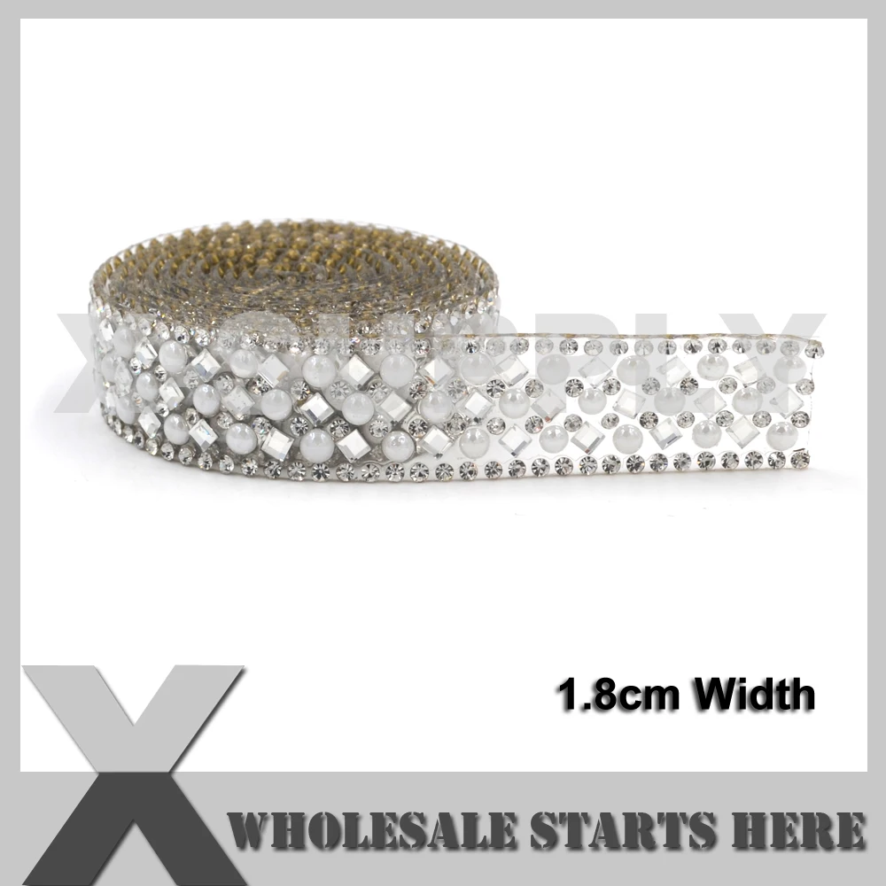 Iron On Crystal Rhinestone Bandings,Used For Cake Wine Standing,Headband,Pet Collar,Clothes Edge and Shoes