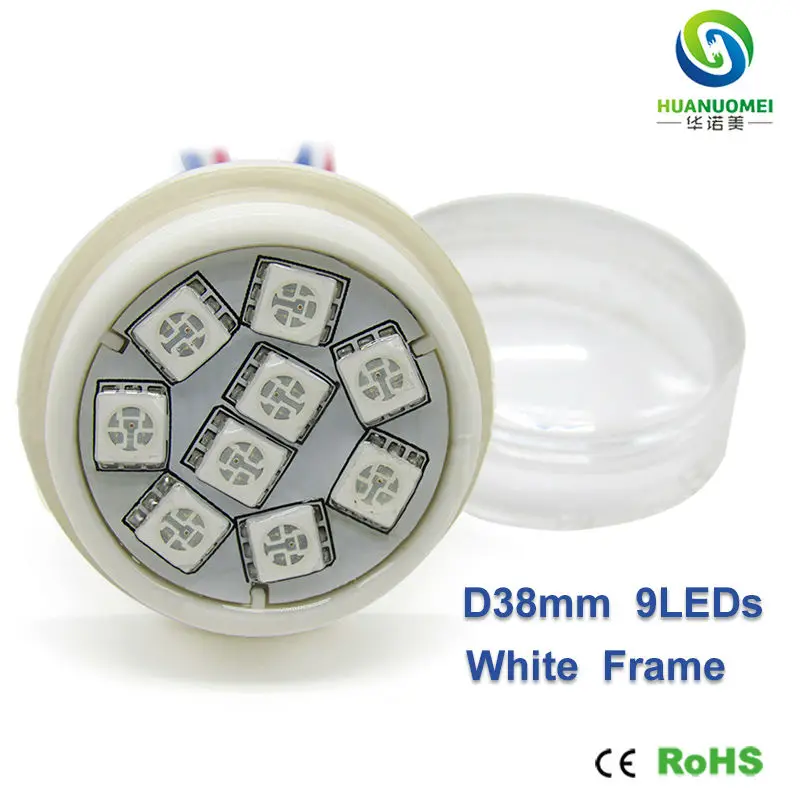 38mm 9leds UCS1903 12v rgb led pixel light 5050 smd module digital bulb lamp addressable full color waterproof lighting modules