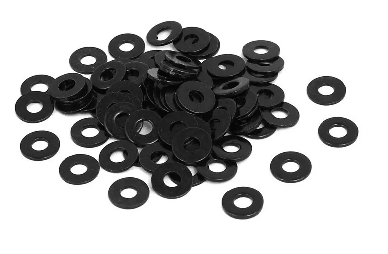 Washer Spacer Seals Gasket Ring Plastic Nylon White Black M2 M2.5 M3 M4 M5 M6 M8 Stainless Steel High Machine Screws 100pcs