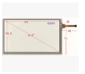 

New 6.2 inch resistive touch screen panel navigation GPS touch panel handwriting 155*93