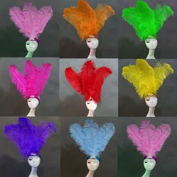 Halloween costumes cosplay stage fashion show carnival costume Latin American headdress Indian ostrich cosplay feather headpiece