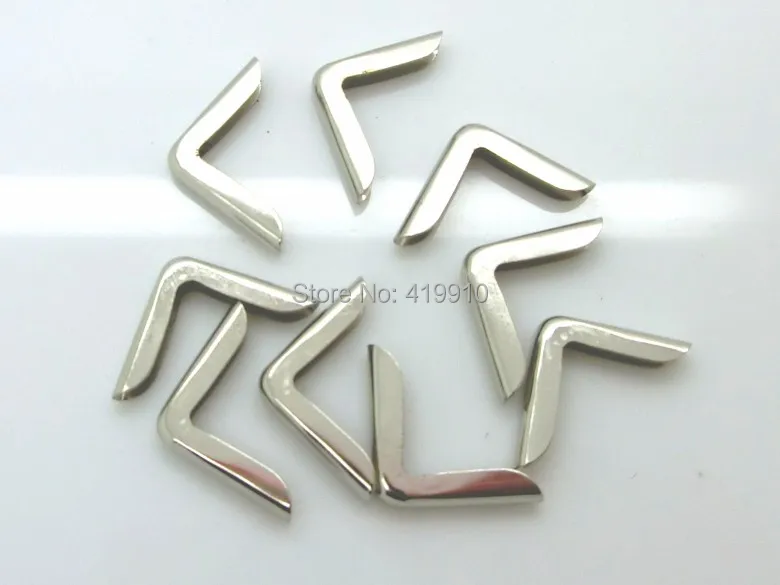 Free Shipping-200PCs Silver Tone Book Scrapbooking Albums Menus Folders Corner Protectors(Fit 3mm thick) 21x15mm J1701