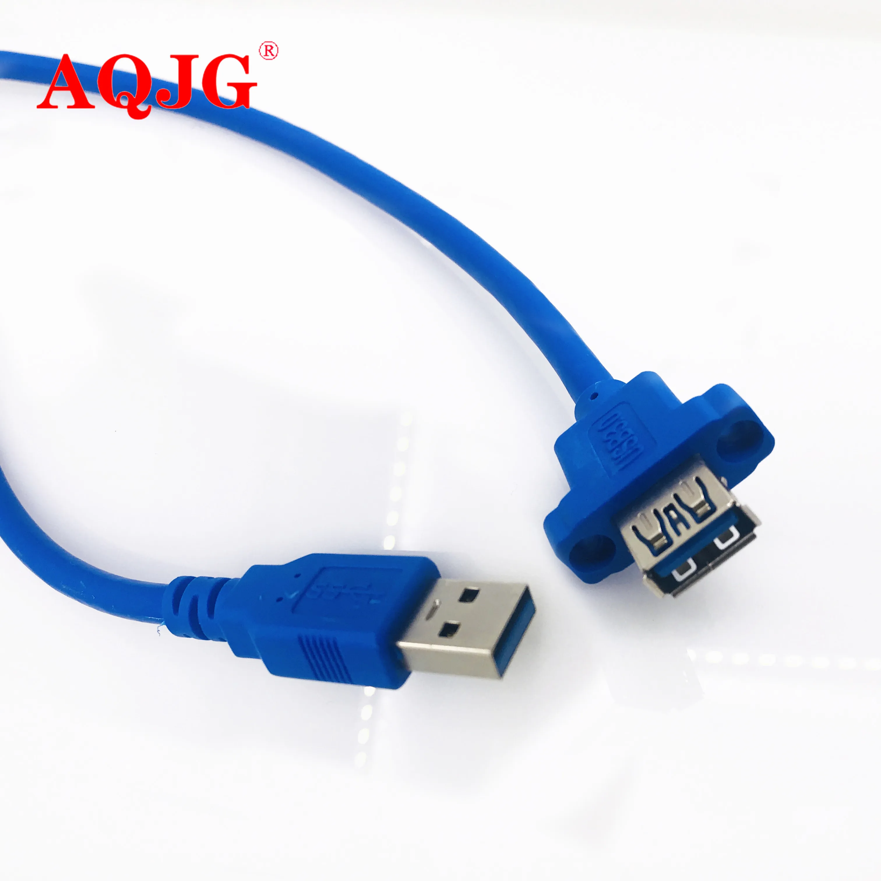 USB3.0 male to female extension cable with screw hole Can Lock Panel Mount Cable for PC Laptop Driving recorder U-disk computer