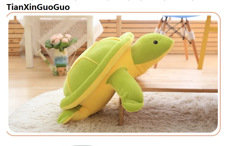 large 60cm cartoon tortoise plush toy light green turtle very soft doll throw pillow toy birthday gift s0903