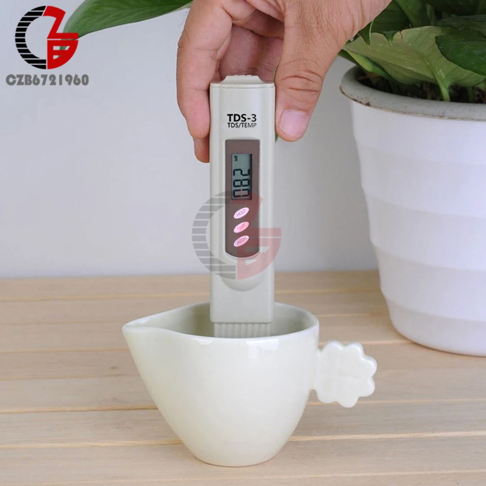 TDS-3 Digital PH Meter Filter Measuring Water Quality Purity Tester TDS Meter 19%Off 0-9990 PPM for Hydroponic Aquarium