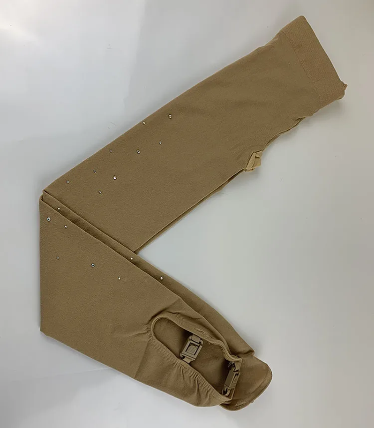 Strass Eiskunstlauf Strumpfhosen Erwachsene Kinder Gymnastik Trikot Eislaufen Hosen Socken Mädchen Strumpfhosen Erwachsene Fitness Legging – Detail 7