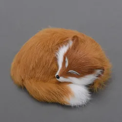 Pretty little cute foxy toy / sleeping fox lovely andadorable/ ideal as home decoration or children gift 14*5cm