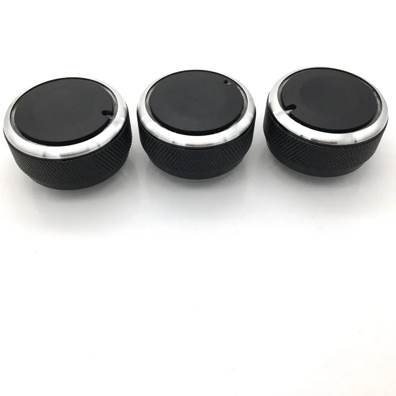 3pcs/set Aluminum Alloy Air Conditioning Knob AC Knob Heat Control Switch Button For Mazda 2 Mazda 3 Mazda 5 Mazda 6 Axela