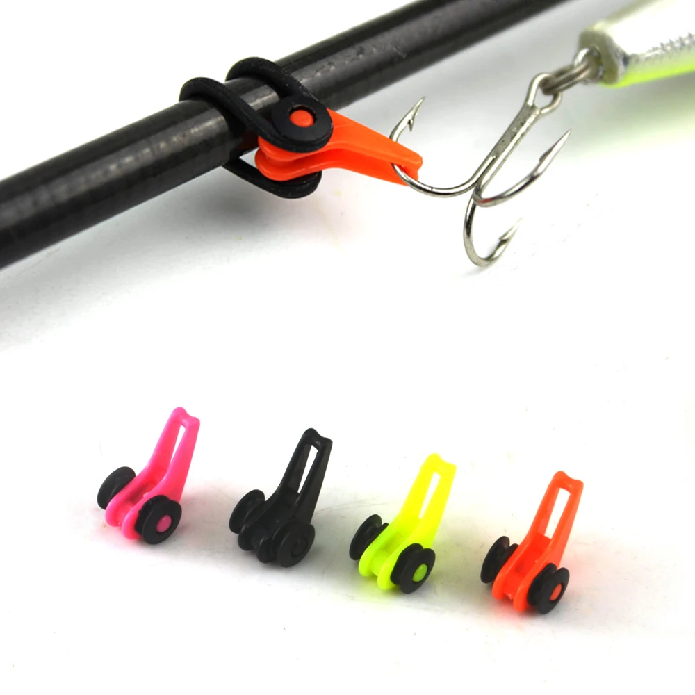 2PCS Multiple Color Plastic Fishing Rod Pole HooK Keeper Lure Spoon Bait Treble Holder Small Fishing Accessories