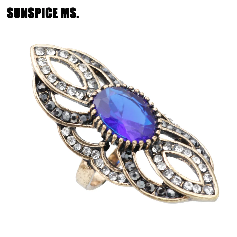 Antique Bohemian Jewelry Ancient Bronze Rings For Women Vintage Jewelry Red Resin Stone Turkish Female Ethnic Wedding Rings 2018