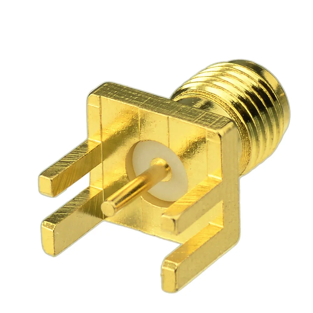 Eightwood 5PCS SMA Jack Female RF Coaxial Connector Adapter End Launch Mount Wide Flange .062'' PCB for Antenna Telecom