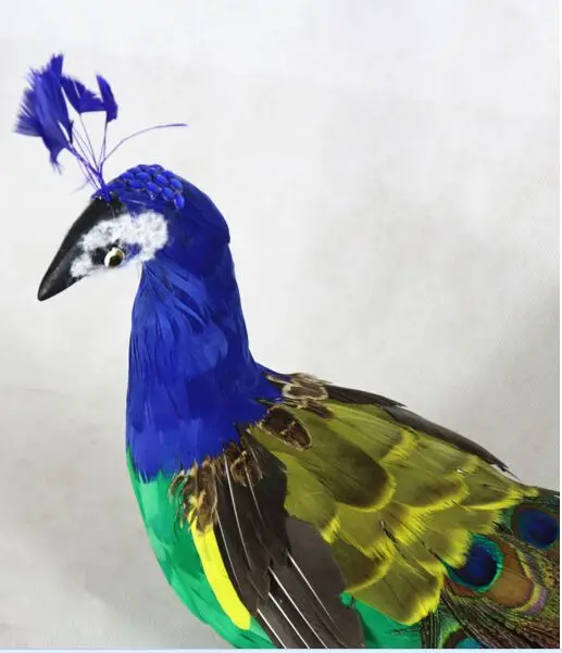 foam& feathers artificial bird 40x20cm male Peafowls prop,beautiful feathers peacock bird model,home garden decoration toy w0597