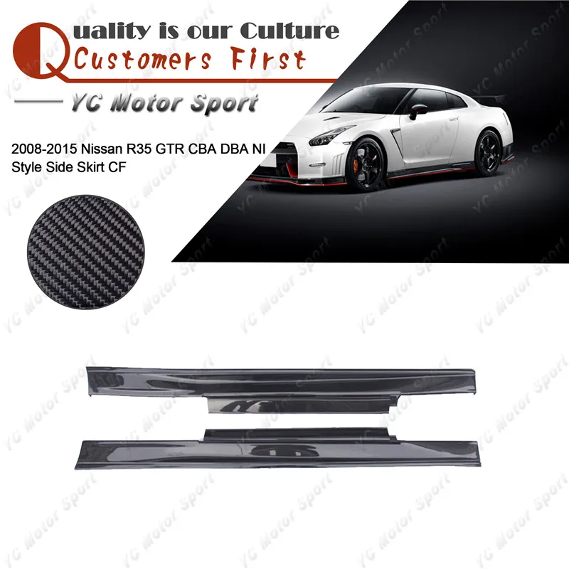 

Car Accessories Carbon Fiber Side Skirt 2pcs Fit For 2008-2015 R35 GTR CBA DBA NI Style Side Skirt Cover