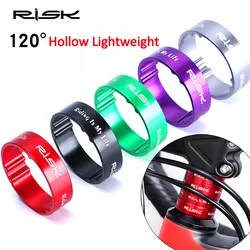 RISK 4pcs 5mm/10mm Bike Fork Washer Stem Spacers Aluminum Alloy Hollow MTB Bicycle Headset Washer Raise Handlebar for 28.6 Fork