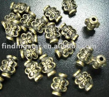 

FREE SHIPPING 600Pcs Antiqued bronze floral pot spacers beads A287B