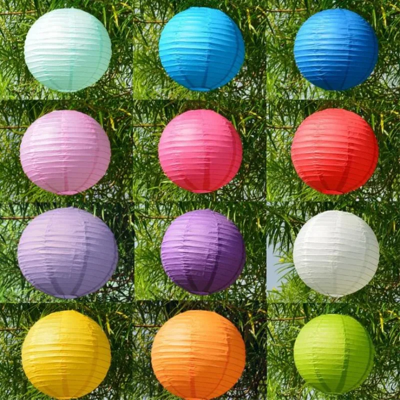 

16"( 40cm)Big Size Chinese Paper Lantern Round Wedding Decor Ball For Festival Decoration Party Supplies 20Pcs