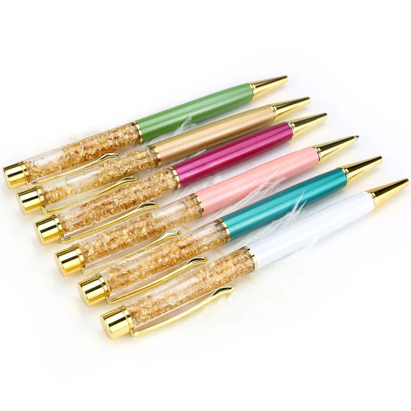 Laser Lettering Customized Logo Gold Foil Ballpoint Pens High-grade Office Business Signature Pen Creative Student Wedding Gifts