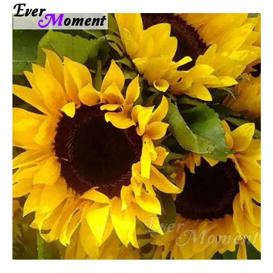 

Ever Moment 5D Diamond Embroidery Sunflower Diamond Mosaic Full Square Drills Artwork Home Decoration Diamond Painting ASF1133