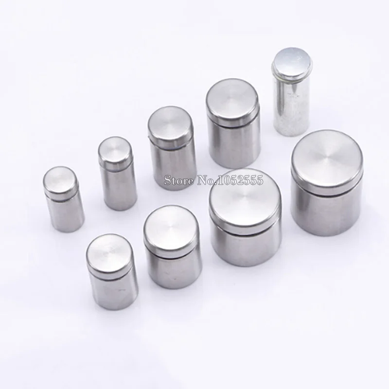 Stock ! NEW 200PCS 16*40mm Stainless Steel Hollow Glass Advertisement Nails Screws Bolts Acrylic Billboard Glass Standoff Pins