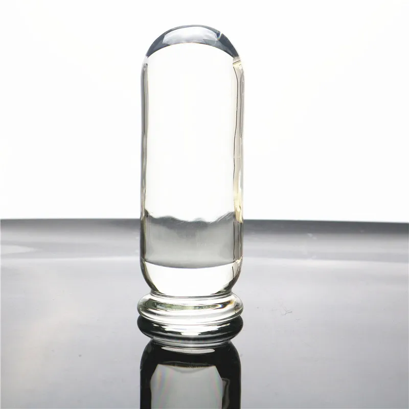 Smooth Crystal Glass Huge Anal Plug  Prostate Massager Dilatador Anal Dildo Thick Big Glass Butt Plug Anal Sex Toys for Couples