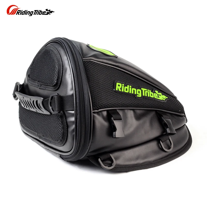 

Riding Tribe Leather Saddle Motorcycle Back Seat Bag Waterproof Moto Bag Motocicleta Racing Oil Back Seat Travel