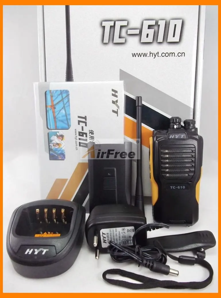 HYT TC-610 5W Portable Two Way Radio with Li-ion battery HYTERA TC610 long range Walkie Talkie UHF VHF Business Radio