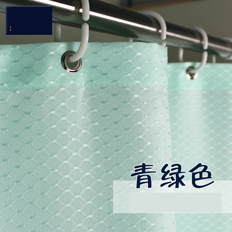 

Modern Wave waterproof mildew Solid color Jacquard thickening toilet heavier sinker hook bathroom shower curtain M467