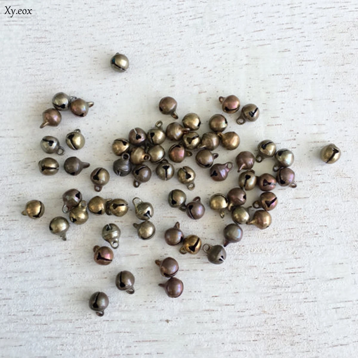 100 szt. 6mm Vintage Brass Jingle Bells świąteczna biżuteria rękodzielnicza