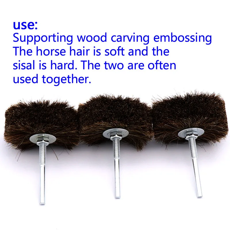 1pcs Fiber Wheel Sisal Fiber Brush Woodworking polishing Horsehair polishing Roller Abrasive for Electric Hand Drill Rotary Tool