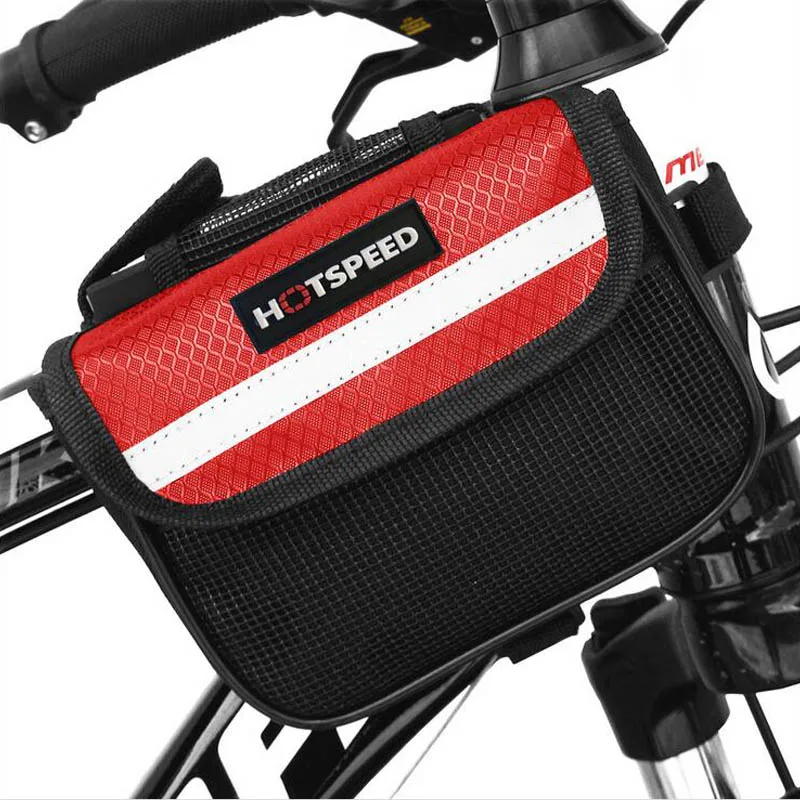 

Outdoor Mountain Road Bike Bag Bicycle Front Tube Bag Cycling Phone Touch Screen Pouch Pannier Bike Bags M / L