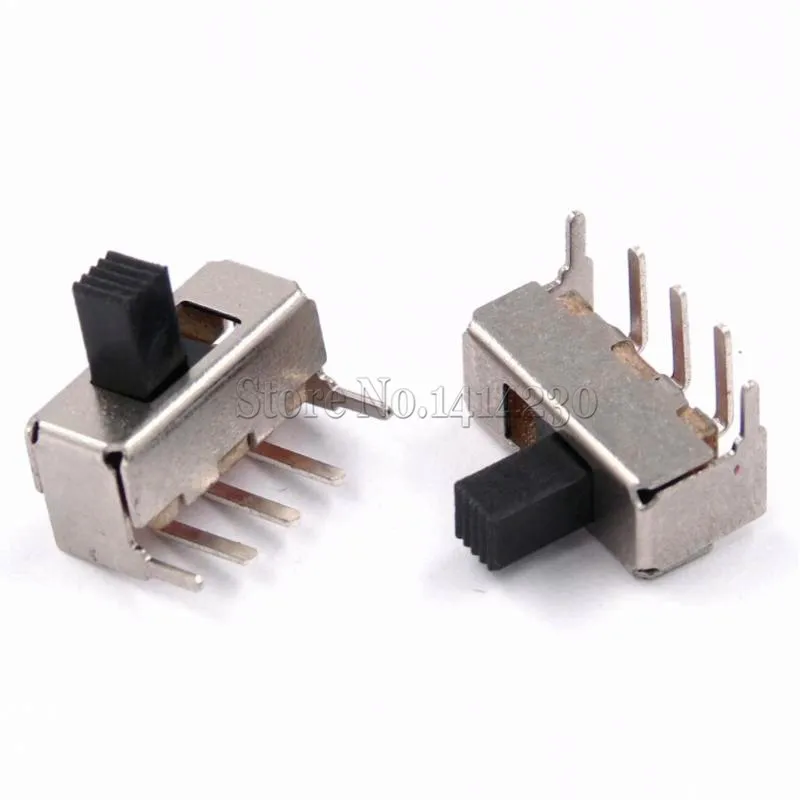 10PCS SS12F23 SS12F23VG5 0.5A 50V Toggle Switch 3PIN 1P2T 90 Degree Curved Needle Slide Switch Handle high 5mm