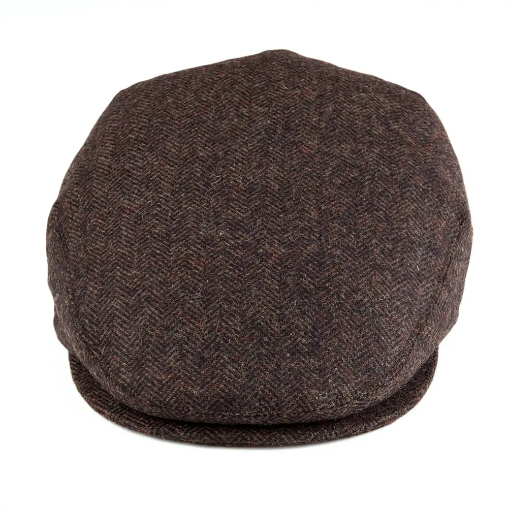 VOBOOM Wool Tweed Herringbone Flat Cap Newsboy Caps Boina Men Women Beret Classic Cabbie Driver Hat Golf Hunting Ivy Hats 200