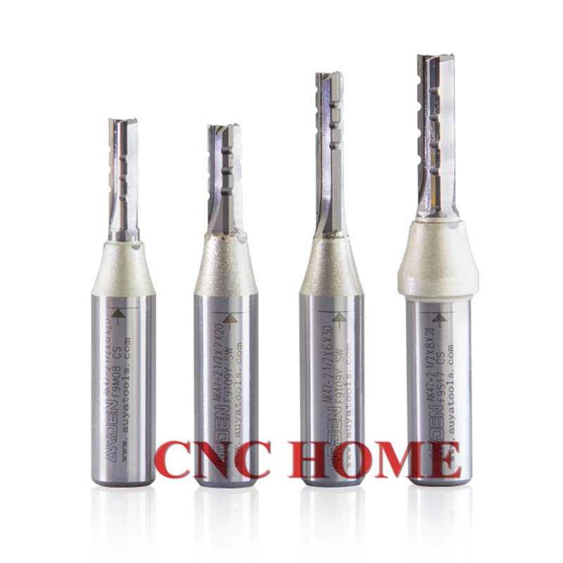 3 Flutes Carbide TCT Straight Router Bits Wood Slotted Blade Metric Flute MDF Milling Cutter - 12.7mm 1/2