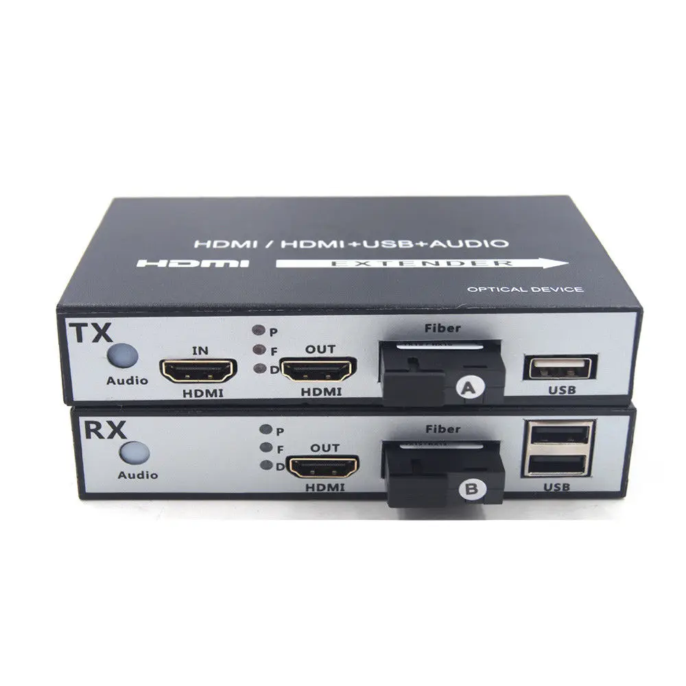 

Jyttek HDMI Extender with KVM, HD 1080P HDMI over fiber optic media converters,up 20Km