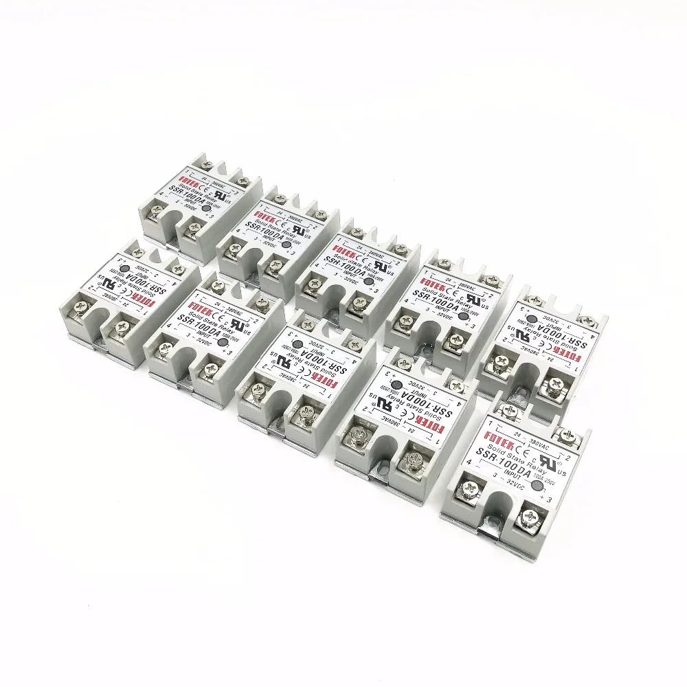 

SSR100DA Solid State Relay SSR-100DA 100A 3-32VDC/24-380VAC 10PCS/LOT