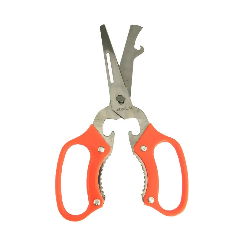 Outdoor barbecue multifunctional scissors peeler walnut beer opener nutcracker kitchen shears multitool tactical camping tools