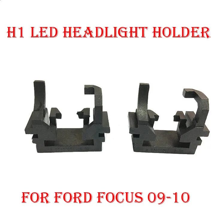 

2PCS H1 LED Headlight Conversion Kit Bulb Holder Adapter Base Retainer Clip Socket For Ford Focus 09-10 Hi Beam Halogen Convert