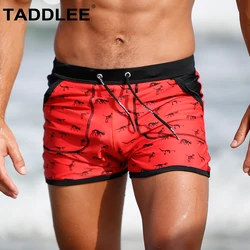 Taddlee Brand Mens Swimwear Bikini Swimsuits Swim Trunks Briefs Shorts Sexy Bathing Suits Long Board Shorts Square Boxer Cut New