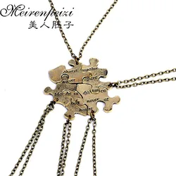 5 Pcs/Set For 5 Best Friends Pendant Necklaces Always Together Never Apart FF Necklace Friend Jewelry Friendship Gift