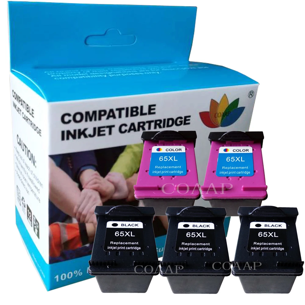 

Replacement cartridge for hp65 65XL Refilled Dye ink for HP 3732 3752 3755 3730 3758 3720 3722 3723 All-in-One Printers