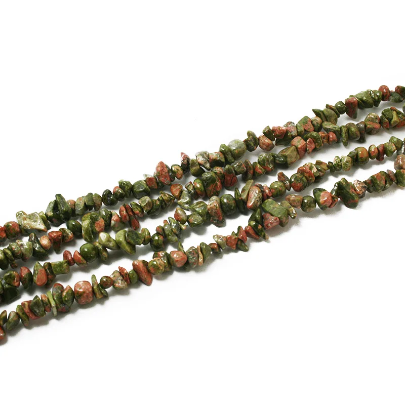 New Fashion 5-8mm Natural Unakite Stone Freeform Gravel Loose Chip Beads For DIY jewelry making 34\