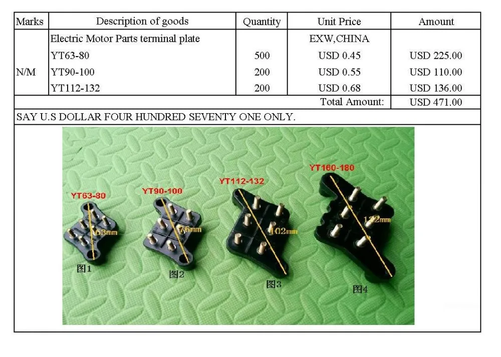 Free Shipping YT63-132 desktop connecting Ship by DHL or FedEx or UPS terminal splice block terminal plate patch board motor