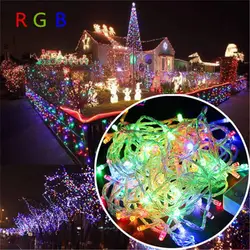 50m 400 leds ac220v ue plug led string luz colorido feriado iluminação led natal/casamento/festa/decoração para casa luzes