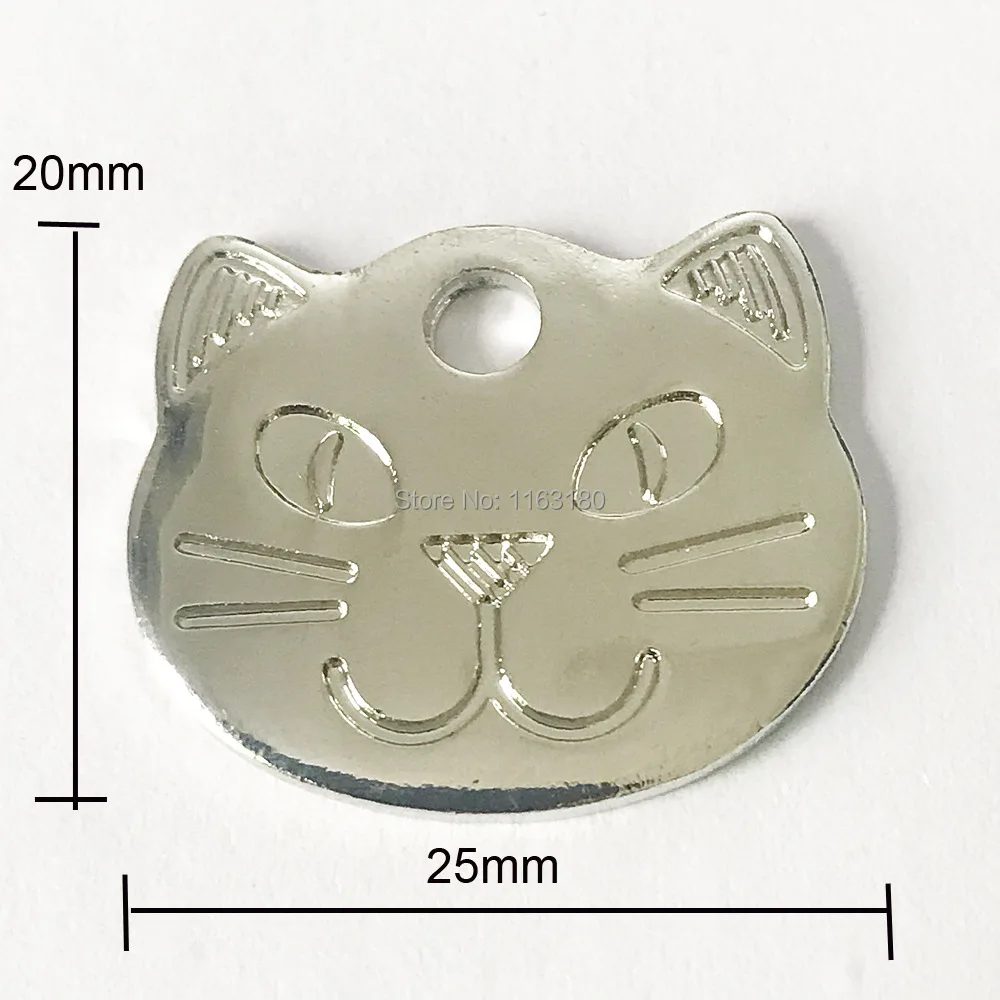 1200pcs/lot Alloy personalized cat ID tags pet Necklace ID Name Tags dog cat collar accessories cat collar id tag engraving