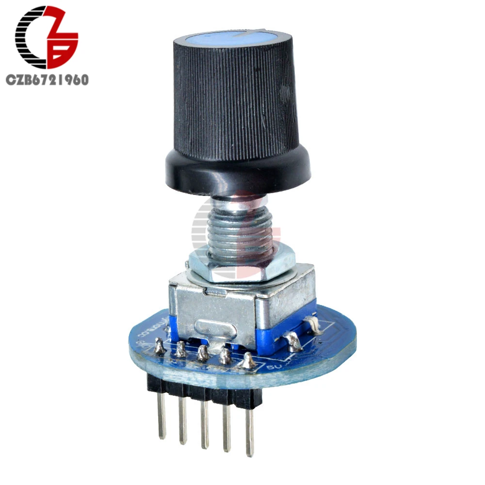 Rotating Potentiometer Digital Rotary Incremental Encoder Control Switch Module Digital Pulse Signal with Knob Cap