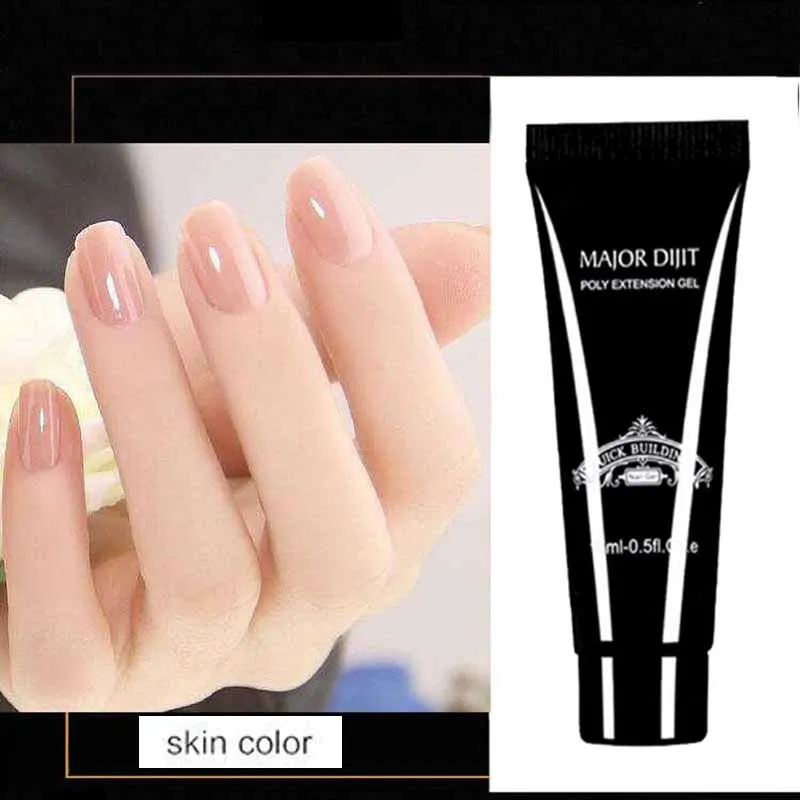 15ml Nail Gel SKin Nail Art Hard Jelly Camouflage Gel Fibre Glass Quick Building Extend Gum Poly Nail Gel